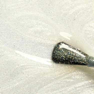 Green Shimmery Top Coat Silver